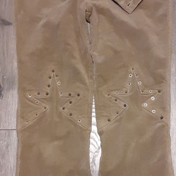 Dragonfly Clothing womens tan star corduroy pants - Picture 2 of 5